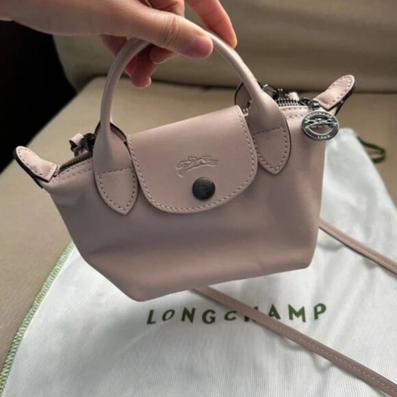 Longchamp Le Pliage Leather Crossbody Tote - Picture 4 of 8